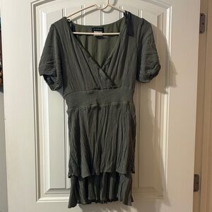 B Darlin High Low Olive Dress
